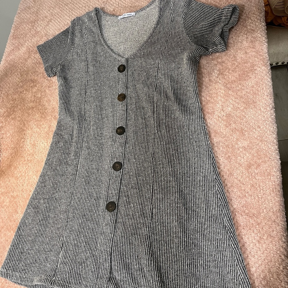 Striped Button-Down Dress